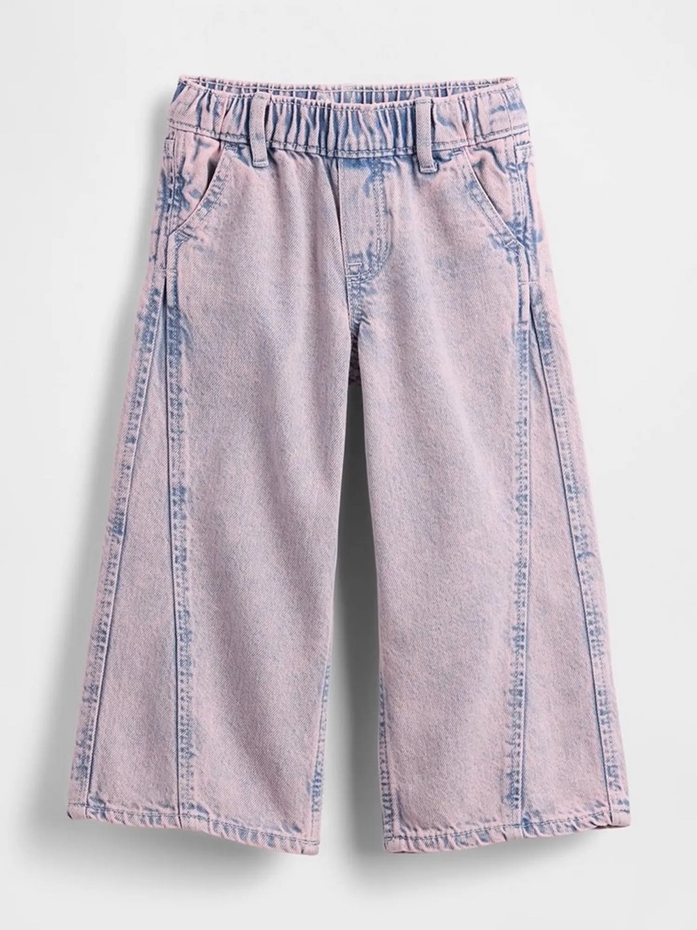 GAP Light Pink Washed Wide-Leg Loose Jeans 4T